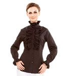 (image for) Zylphia Stand-up Collar Blouse