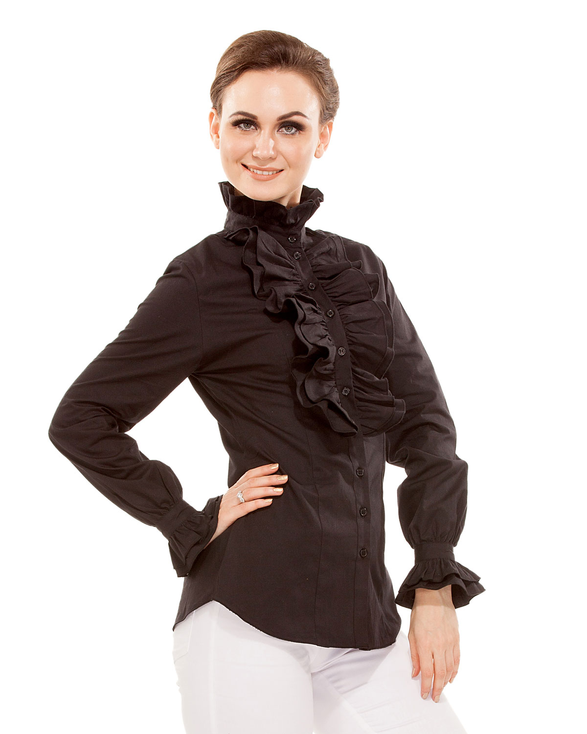 (image for) Zylphia Stand-up Collar Blouse