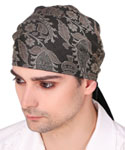 (image for) Pirate Triangle Head Scarf (Brocade Fabric)