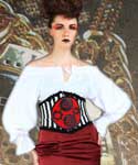 (image for) Steampunk Striped Underbust Corset