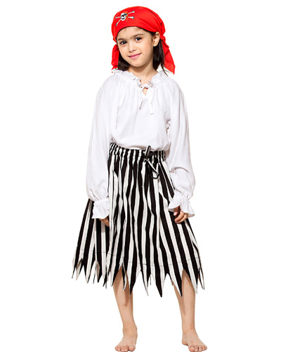 (image for) Girls Stripped Pirate Skirt