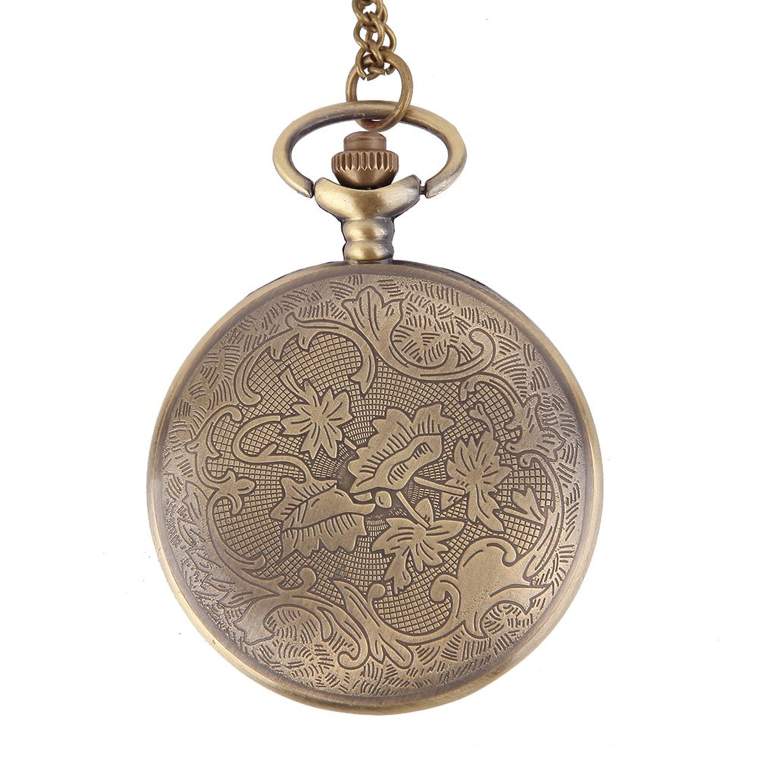 (image for) Two Small Owl Quartz Pocket Chain Watch (with Padded Box)