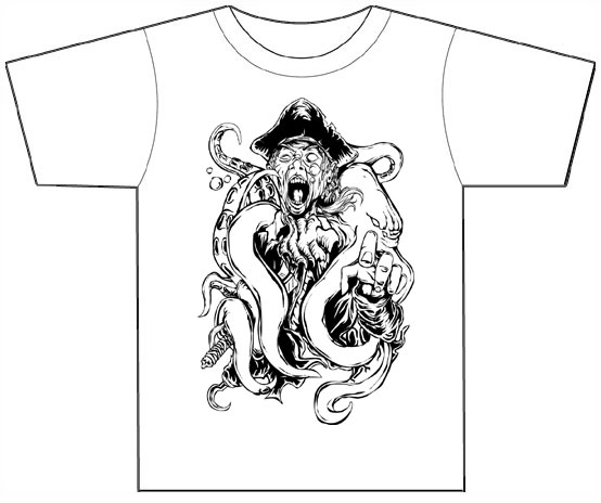 (image for) Dropship T1013 Pirate T-shirt (White)