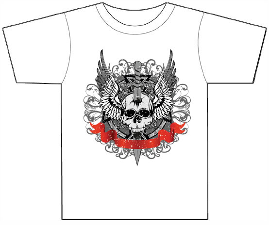 (image for) Dropship T1014 Pirate T-shirt (White)