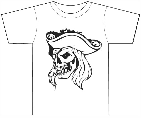 (image for) Dropship T1015 Pirate T-shirt (white)