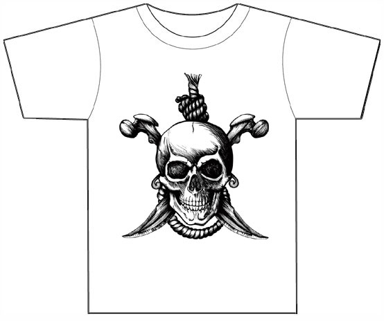 (image for) Dropship T1016 Pirate T-shirt (White)