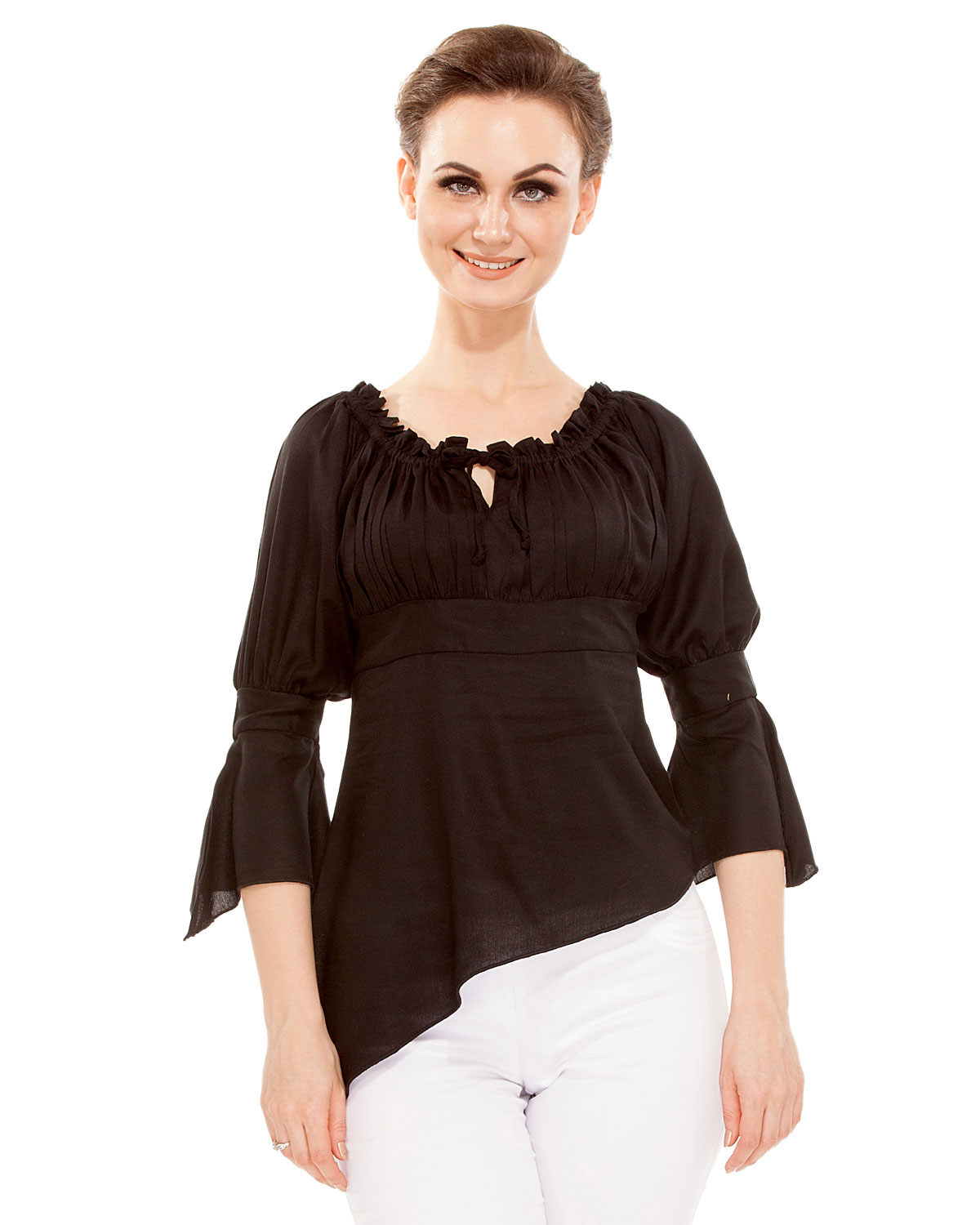 Felicia High-Low Hem Blouse - Click Image to Close