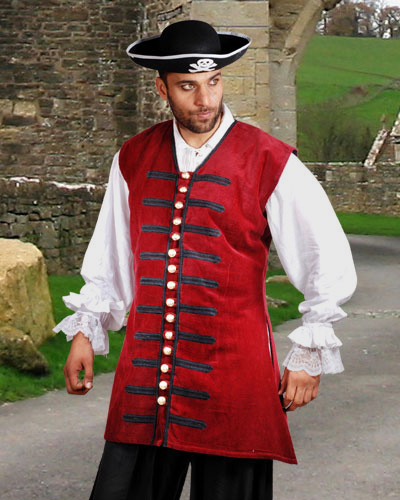 Captain England Vest : DropShip Pirate & Medieval Clothing, PirateDropship