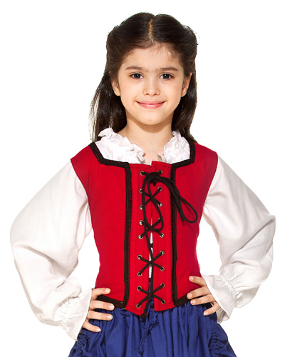 Girls Reversible Pirate Bodice - Click Image to Close