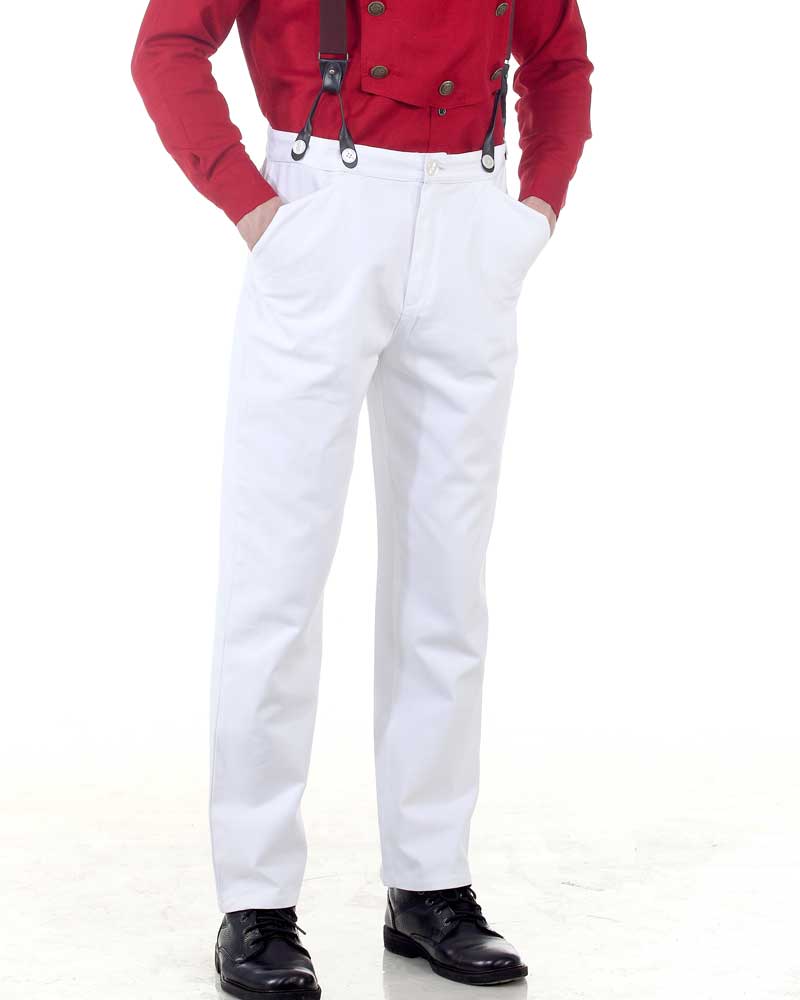 Steampunk Classic Pants-White - Click Image to Close