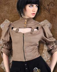 (image for) Moire Tie-Back Blouse