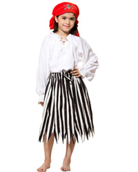 (image for) Girls Stripped Pirate Skirt
